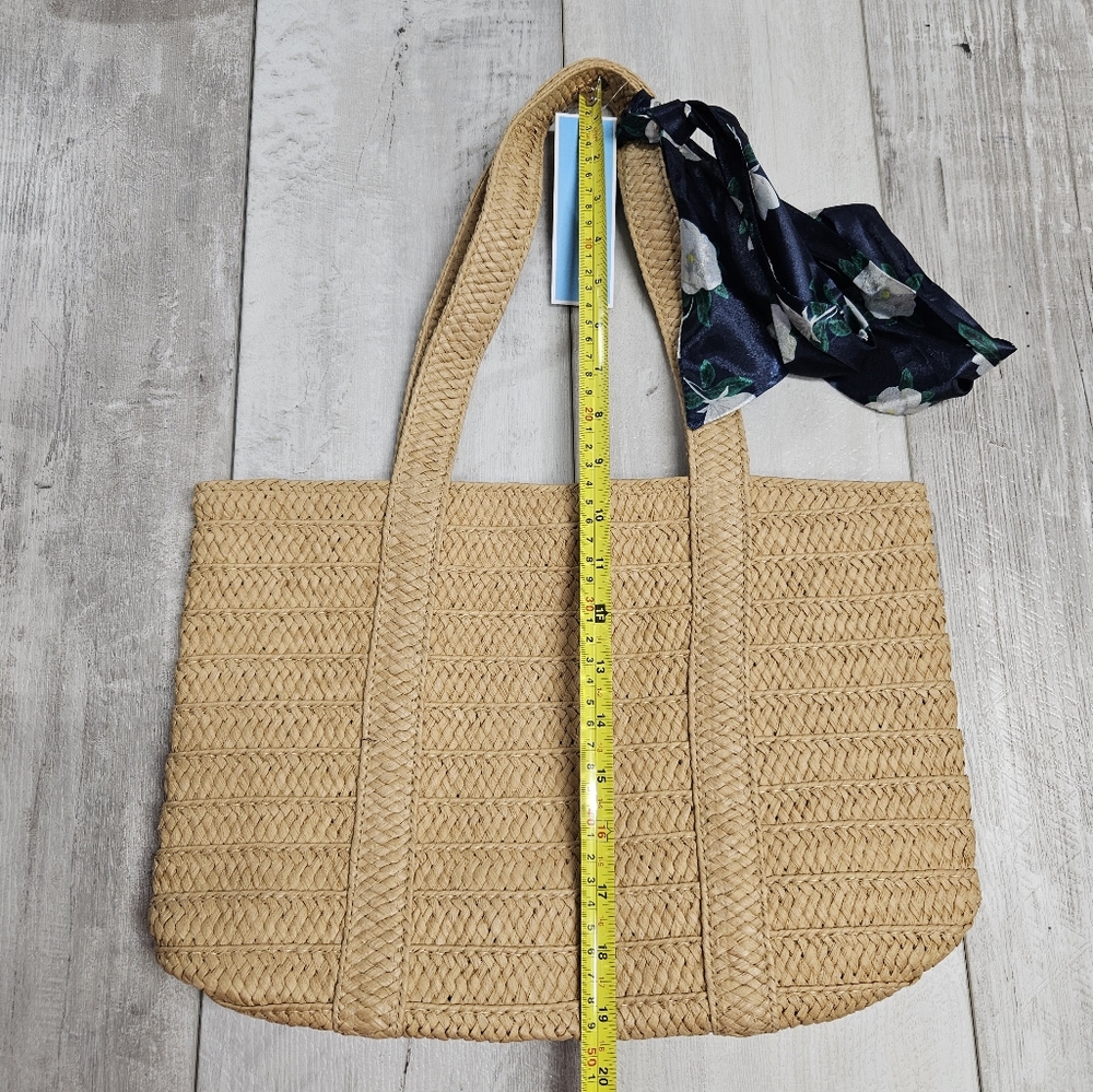 Draper James Everyday Straw Bag Tote Beach Boho - Picture 3 of 7